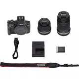 Canon EOS R100 + RF-S 18-45mm F4.5-6.3 IS STM + RF-S 55-200mm F5-7.1 IS STM Kit MILC 24,1 MP CMOS 6000 x 4000 pixel Sort