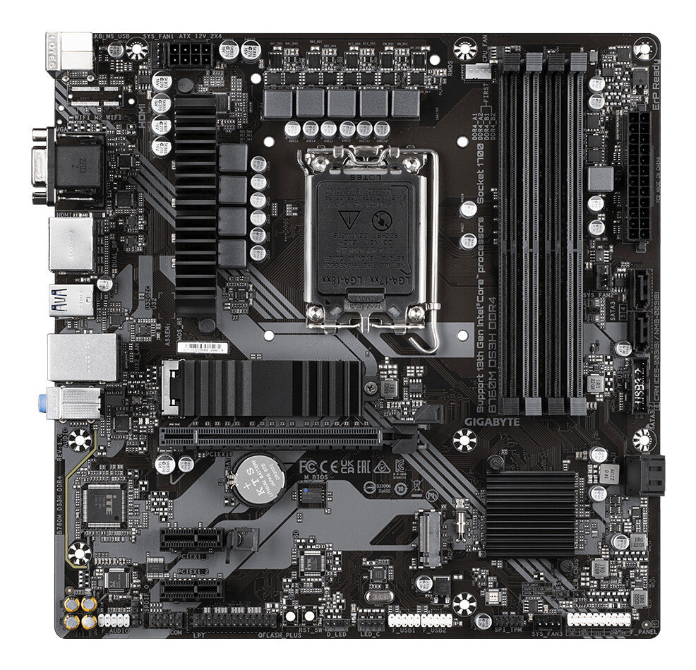 GIGABYTE B760M DS3H DDR4 bundkort Intel B760 Express LGA 1700 micro ATX