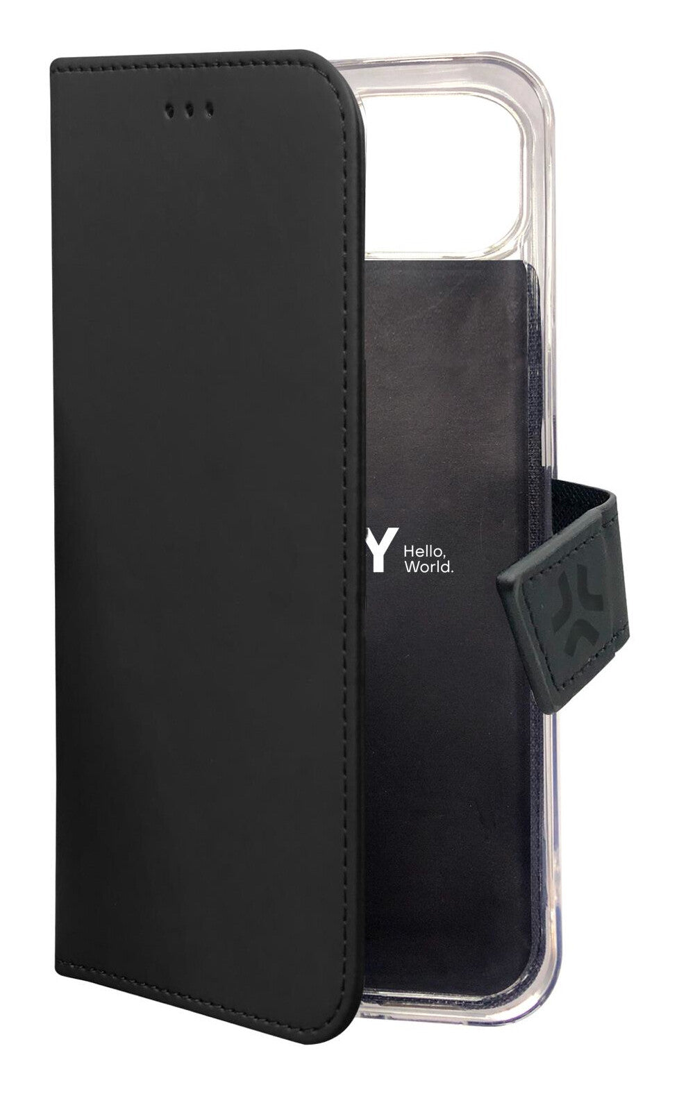 Celly WALLY1053 mobiltelefon etui 15,5 cm (6.1") Tegnebogsetui Sort