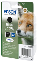 Epson Fox T1281 ræv DURABrite Ultra enkeltpakke sort blæk