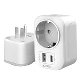 Tech Protect Ta100 Rejseadapter Usa Til Eu Hvid