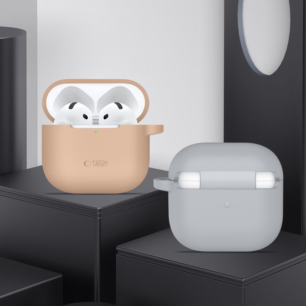 Tech Protect Silikonekrog Til Apple Airpods 4/5 Kryddegrå