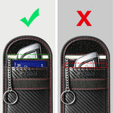 Tech Protect Klr100 Etui Nøglefri Rfid Signalblokker Kullstof Sort/Rød