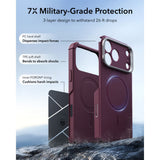 Esr Cyber Tough Støtte Magsafe Iphone 17 Pro Max / 18 Pro Max Dyb Burgundy