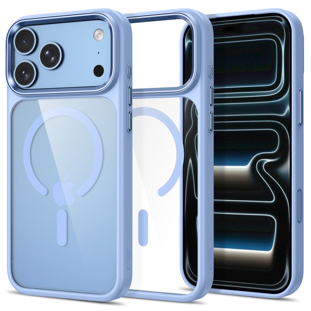 Tech Protect Magmat Magsafe Cc Iphone 17 Pro / 18 Pro Lysblå/Klar