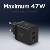 Spigen Essential Ee472 Eu 2 Ports Netværksopladder 47 W Sort