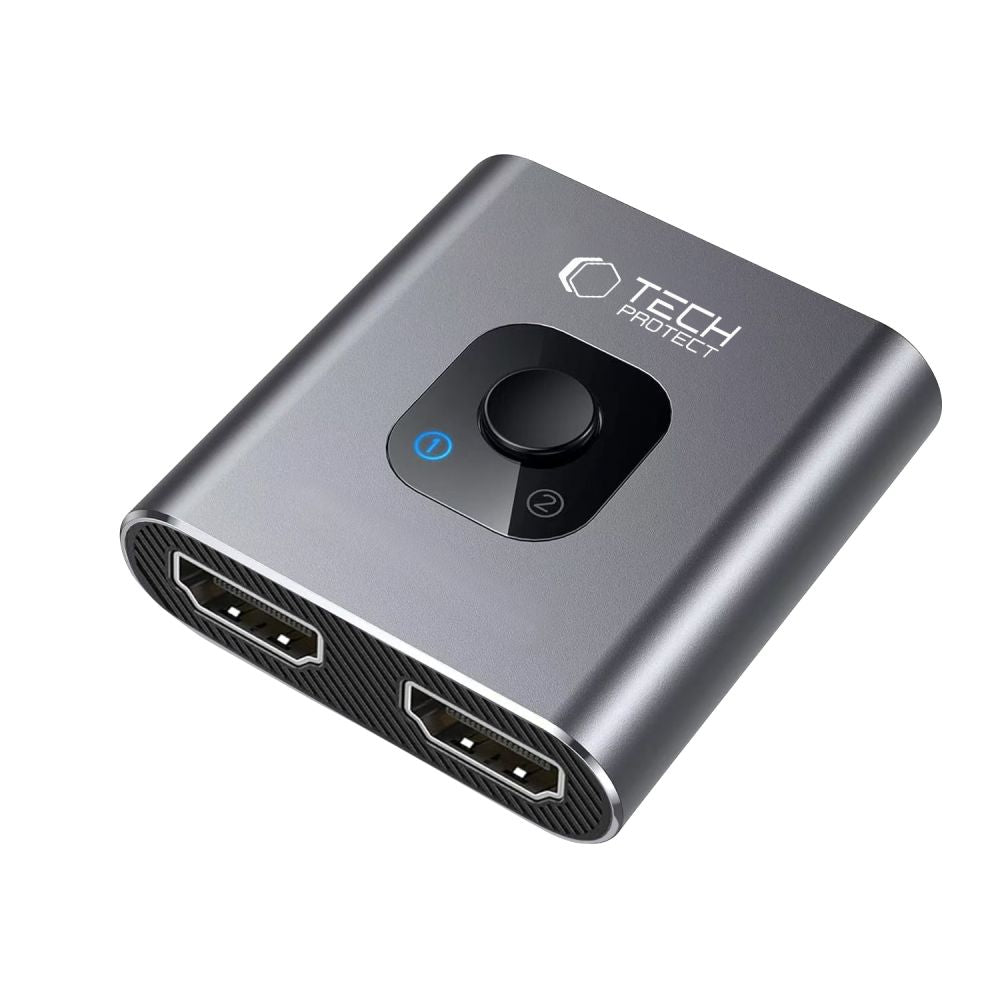 Tech Protect Hb07 Hub Adapter 2 I 1 Hdmi 4 K 60 Hz Spacegrå