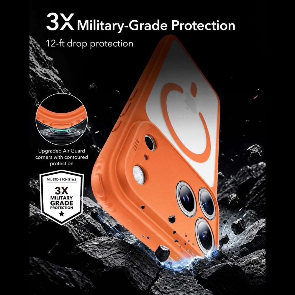 Esr Classic Hybrid Magsafe Iphone 17 Pro / 18 Pro Frosted Orange