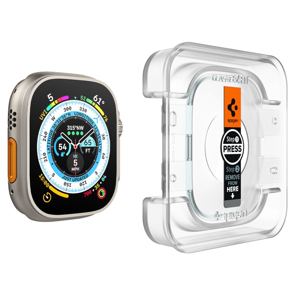Hærdet Glas Spigen Glas.Tr ”Ez Fit” 2 Pack Apple Watch Ultra 1 / 2 / 3 / 4 (49 Mm) Klar