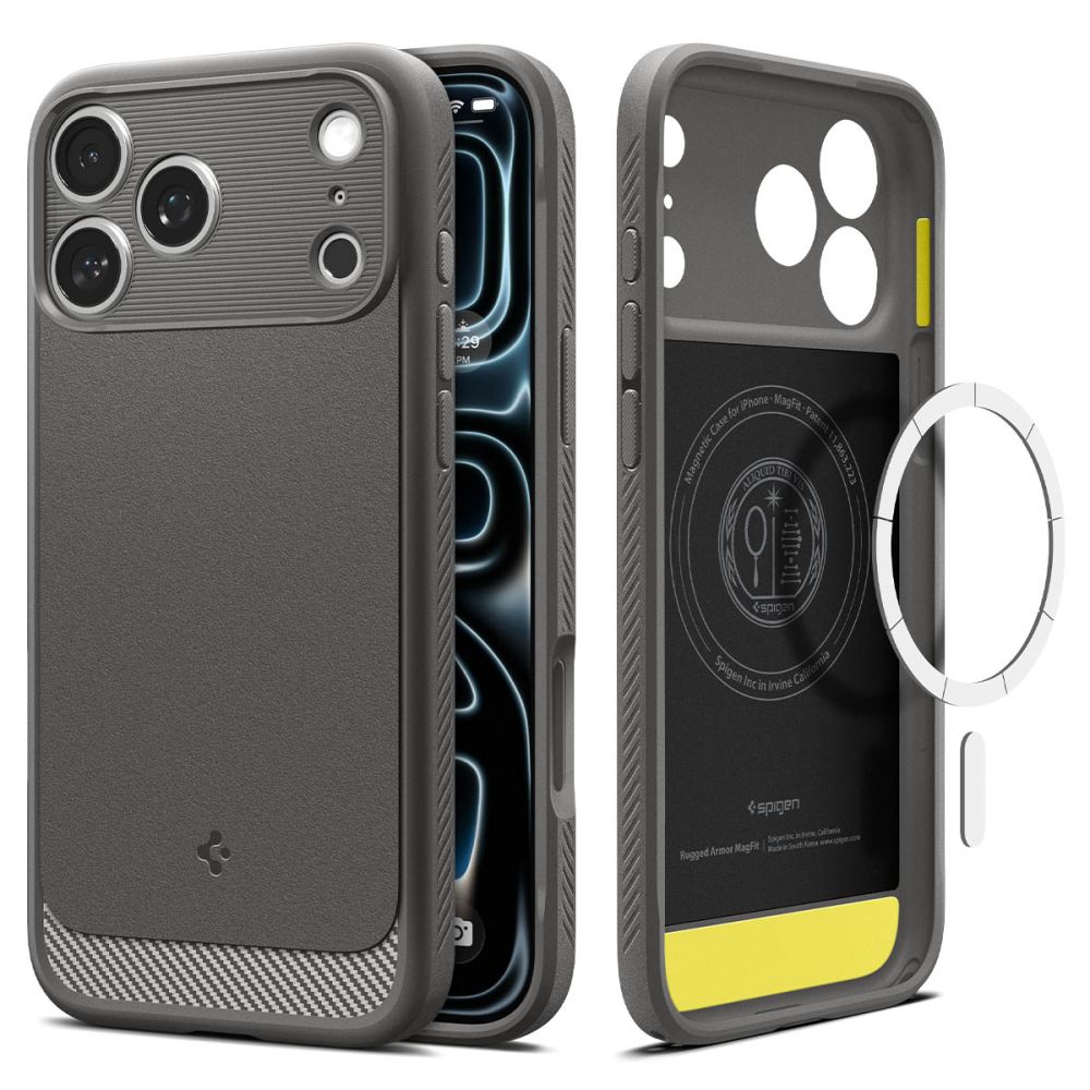 Spigen Rugged Armor Magsafe Iphone 17 Pro / 18 Pro Grå