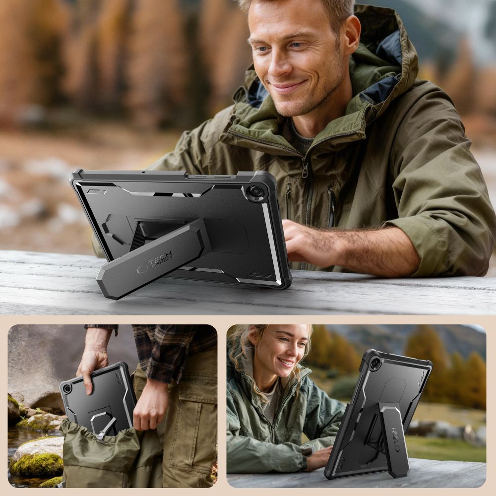 Tech Protect Kevlar Pro 2 Sæt Galaxy Tab A9+ / A11+ Plus 11.0 X210 / X215 / X216 / X230 / X235 / X236 Sort