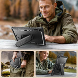 Tech Protect Kevlar Pro 2 Sæt Galaxy Tab A9+ / A11+ Plus 11.0 X210 / X215 / X216 / X230 / X235 / X236 Sort