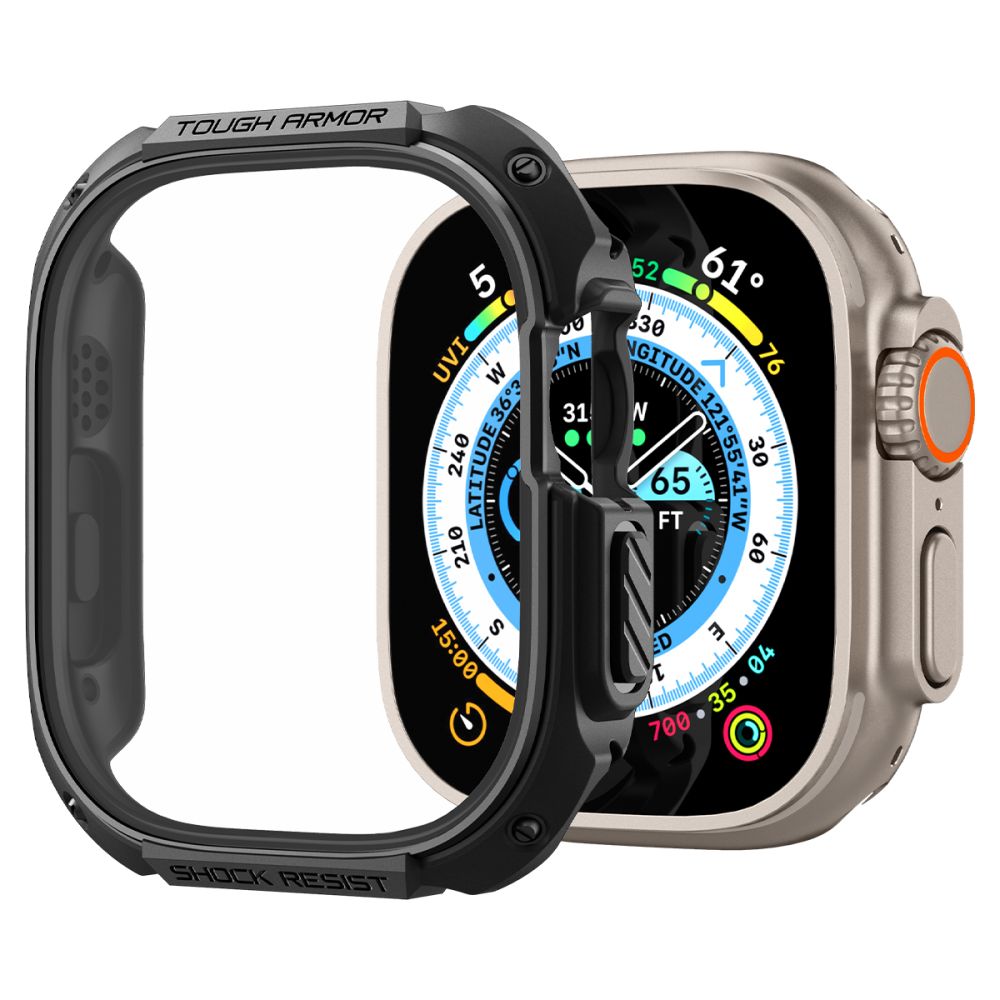 Spigen Tough Armor Apple Watch Ultra 1 / 2 / 3 / 4 (49 Mm) Sort