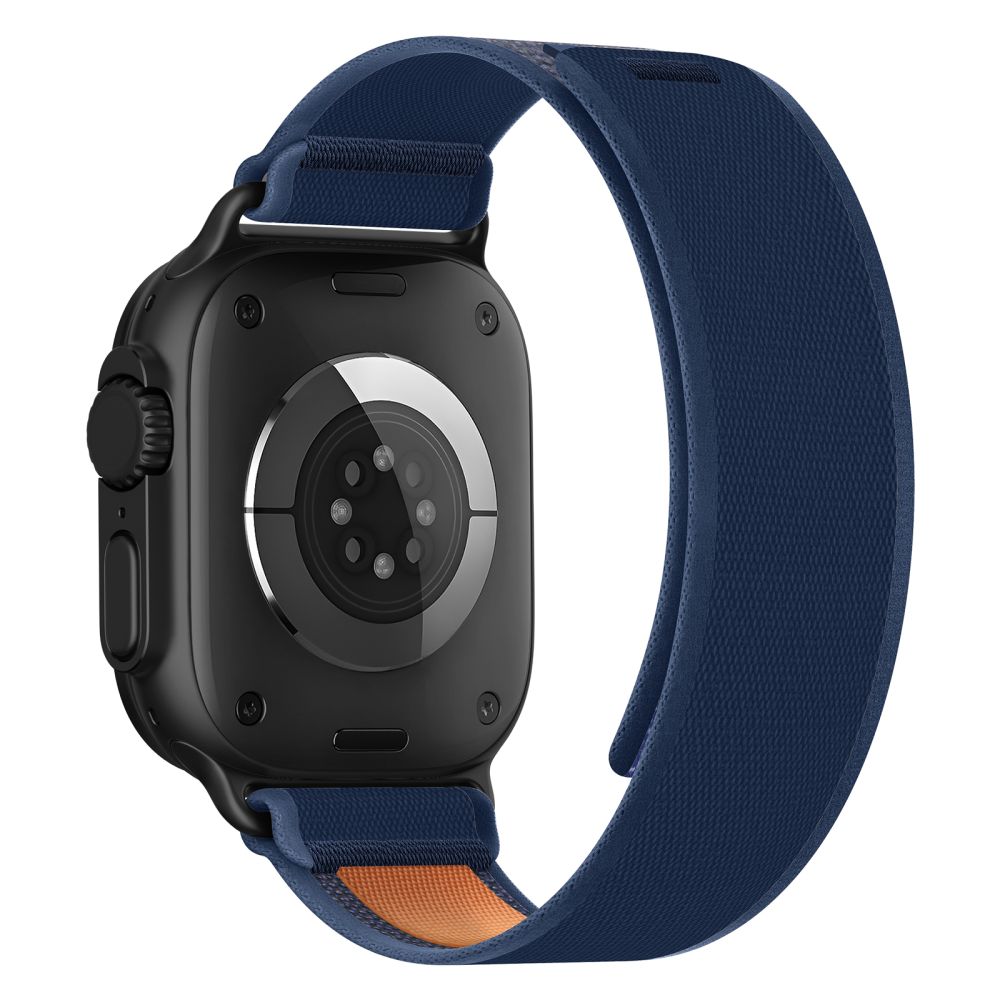 Tech Protect Nylon Elite Apple Watch 9 / 10 / 11 / 12 / Se / Ultra (44 / 45 / 46 / 49 Mm) Marineblå/Orange