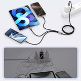 Tech Protect Ultraboost Dna 3 I 1 Lightning & Type C & Micro Usb Kabel 3 A 120 Cm Jerngrå