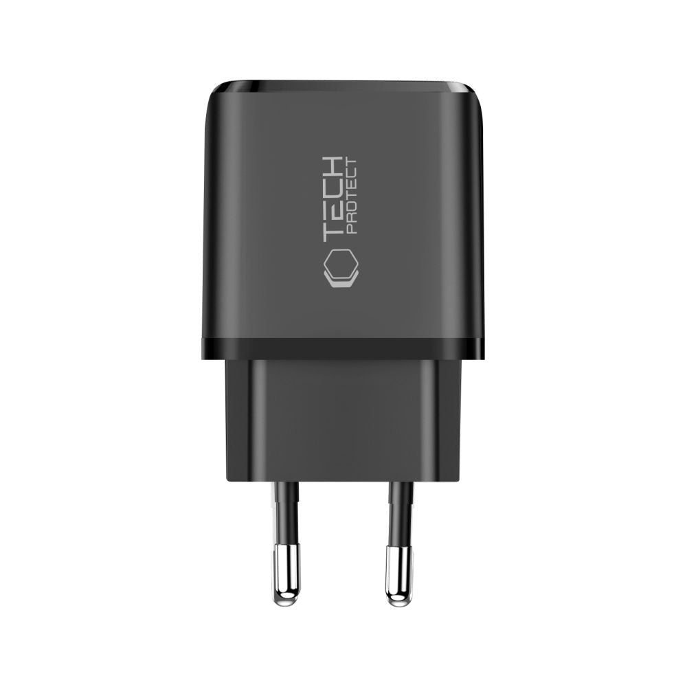 Tech Protect Nca65 W Gan 2 Port Netværksopladder Pd 65 W / Qc3.0 Sort