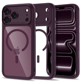 Tech Protect Magpeak Magsafe Cc Iphone 17 Pro Max / 18 Pro Max Burgundy/Clear