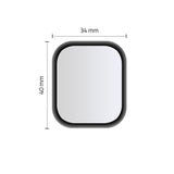 Hybridglas Glas Apple Watch 4 / 5 / 6 / Se 1 / 2 / 3 (44 Mm) Sort