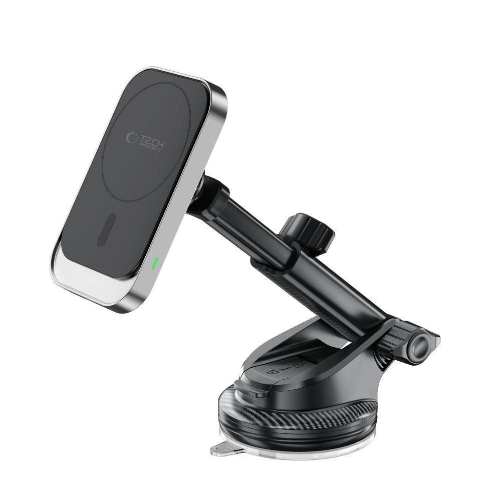 Tech Protect Mm15 W V9 Magnetisk Magsafe Dashboard & Ventilation Trådløs Opladder Til Bilholder 15 W Sort