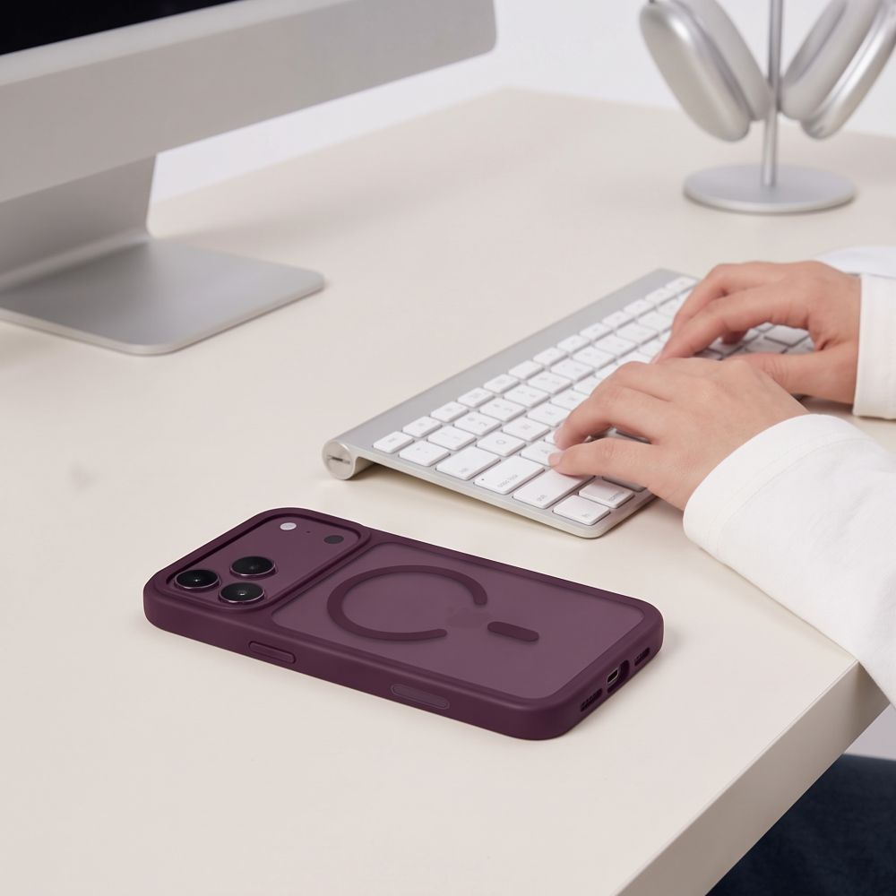 Tech Protect Magmat Magsafe Cc Iphone 17 Pro / 18 Pro Mat Burgundy