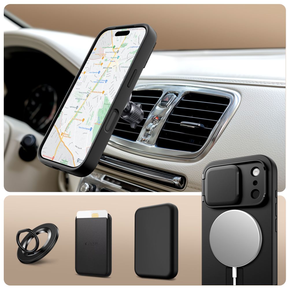 Tech Protect Kevlar Aura Magsafe Iphone 17 Pro Sort
