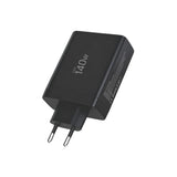 Tech Protect Nc140 W Gan 4 Port Netværksopladder Pd 140 W / Qc3.0 Sort
