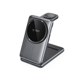 Tech Protect Qi15 W A42 3 I 1 Magnetisk Magsafe Trådløs Oplader Space Grey