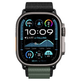 Spigen Wbf1 Remmen Til Apple Watch 8 / 9 / 10 / 11 / 12 / Se / Ultra (44 / 45 / 46 / 49 Mm) Sort/Grøn