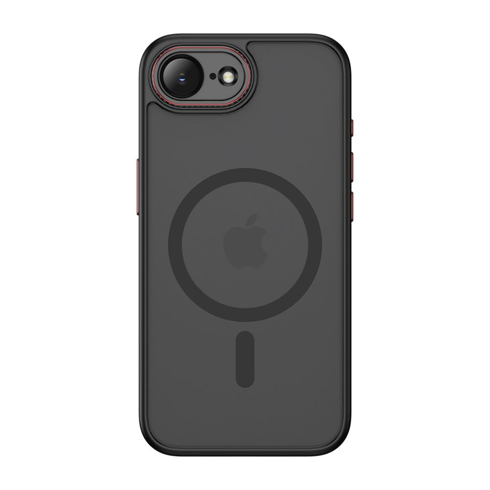 Tech Protect Magcam Magsafe Iphone 16 E / 17 E Mat Sort/Rød