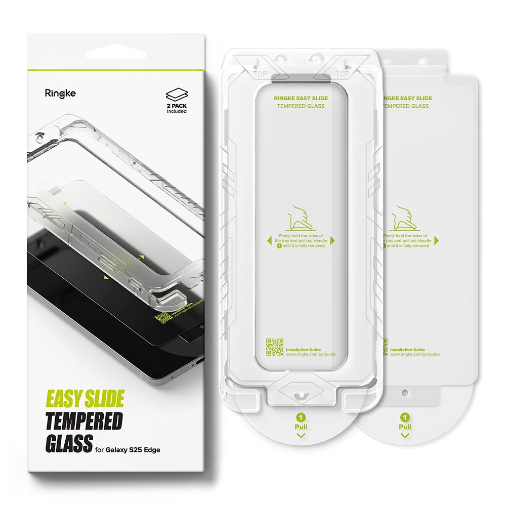 Hærdet Glas Ringke Easy Slide 2 Pack Galaxy S25 Edge Clear