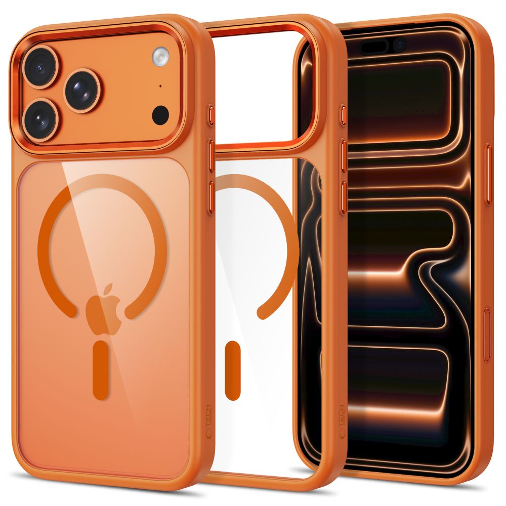 Tech Protect Magmat Magsafe Cc Iphone 17 Pro / 18 Pro Cosmic Orange/Clear