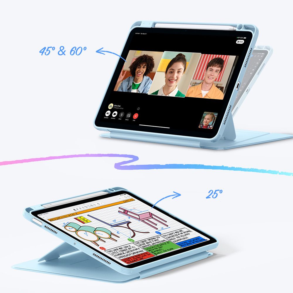 Esr Flip Hybrid Ipad Air 10,9” 4/5/2020 2022/11” 6/7/8/2024 2026 Himmelblå