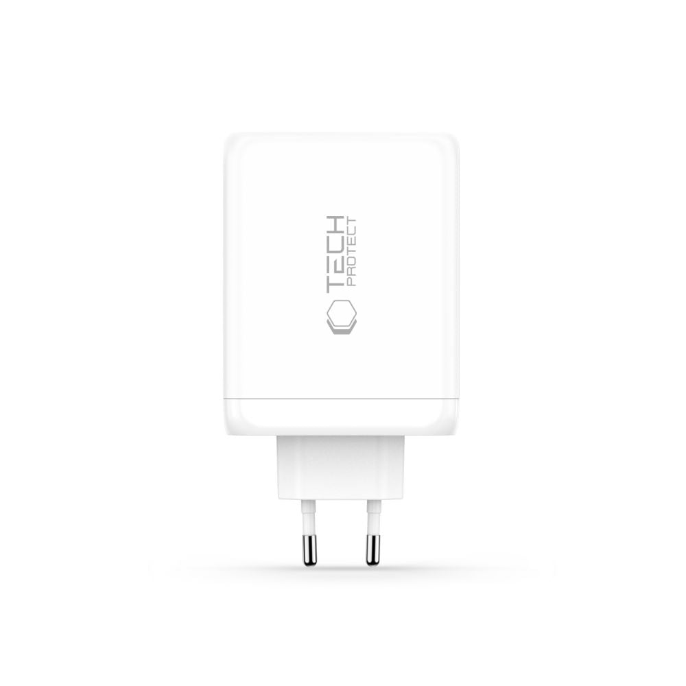 Tech Protect Nc200 W Gan 4 Port Netværksopladder Pd 200 W / Qc3.0 Hvid