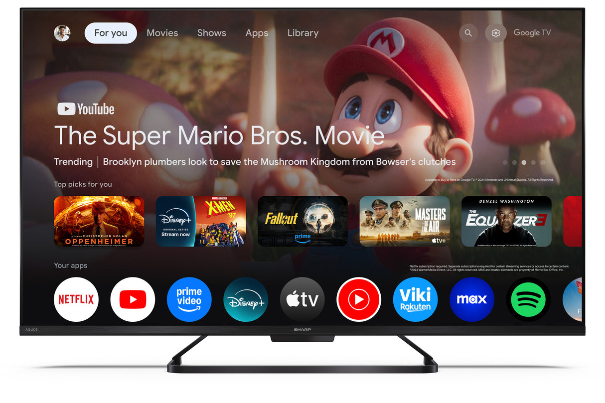 Sharp 43HR7265E TV 109,2 cm (43") 4K Ultra HD Wi-Fi Sort