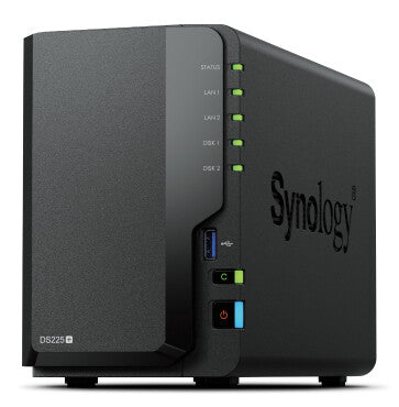 Synology DiskStation DS225+ 2 Bay NAS Desktop Intel(R) Celeron(R) J4125 2 GB DDR4 Synology DSM Black