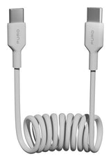 Puro 25W USB-C Spiralkabel - USB-C 1m - Hvid
