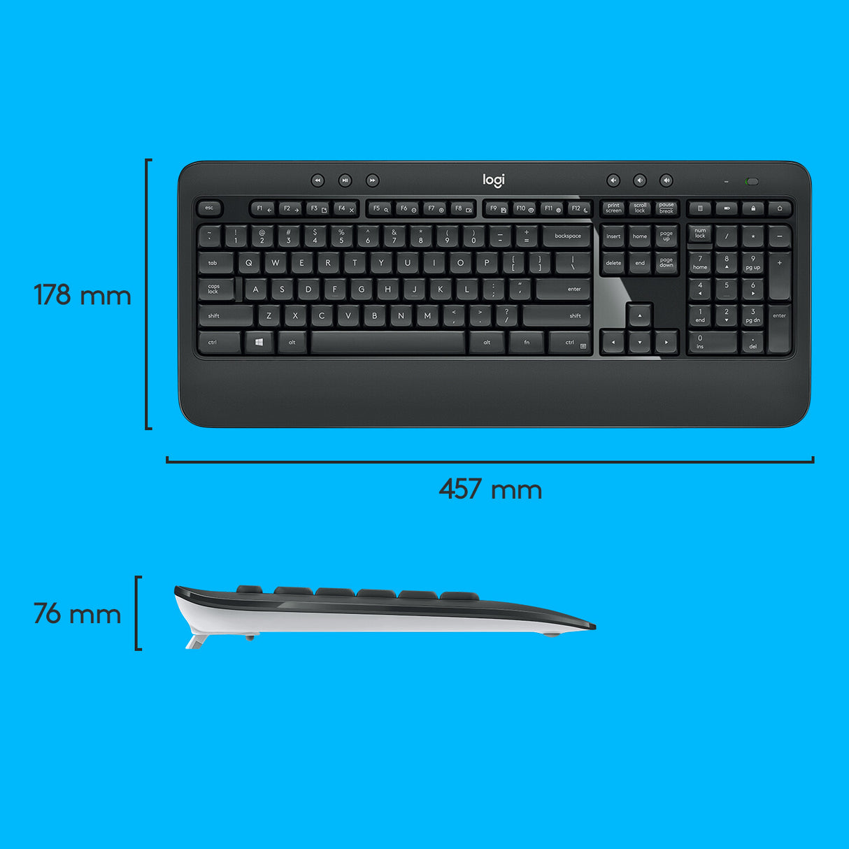 Logitech MK540 Advanced tastatur Mus inkluderet Universel RF trådløst QWERTY US International Sort