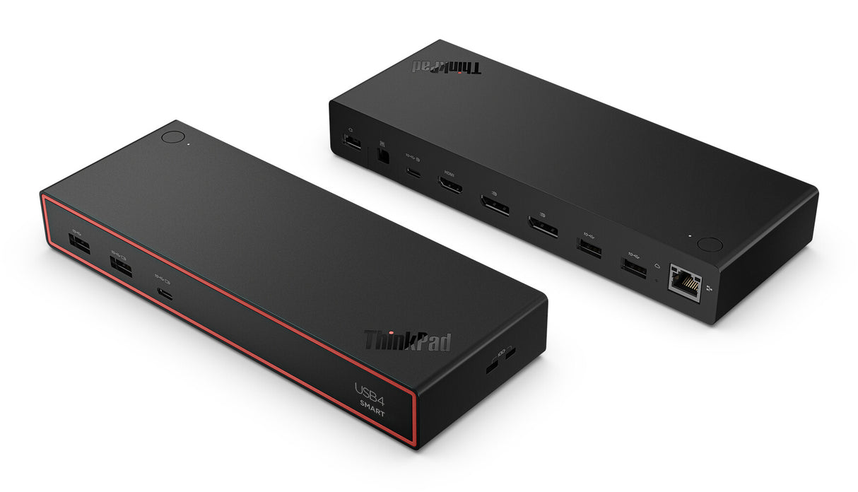 Lenovo ThinkPad USB4 Smart Dock 5500 with 135W Adapter Ledningsført Sort