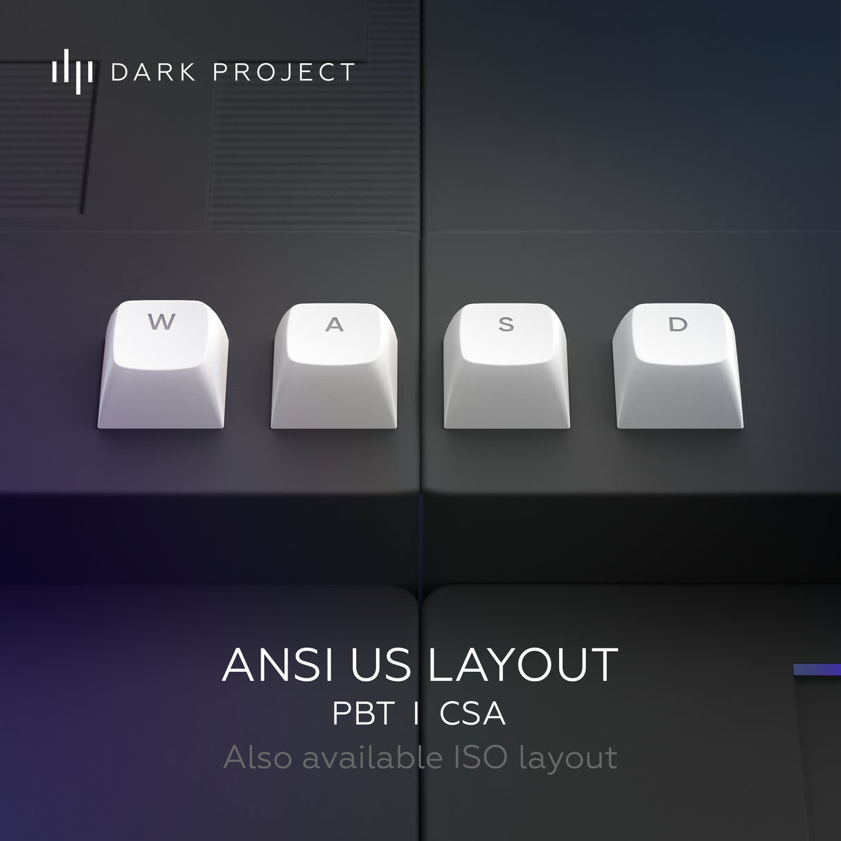 Dark Project Tamsus projektas ALU87B Bushido, G3MS Moonstone Switch, JAV tastatur Hjemme/kontor QWERTY Engelsk