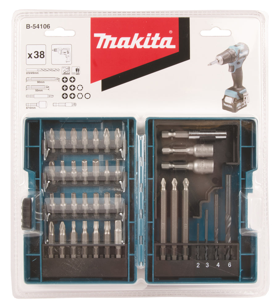 Makita Skruetrækker, bor og sokkelbitsæt Bor Skruetrækker