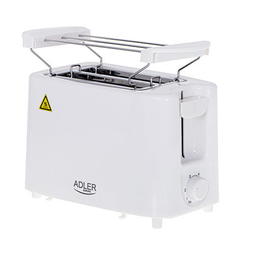 Adler AD 3223 brødrister 6 2 skive(r) 750 W Hvid