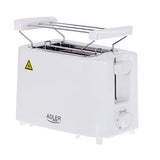 Adler AD 3223 brødrister 6 2 skive(r) 750 W Hvid