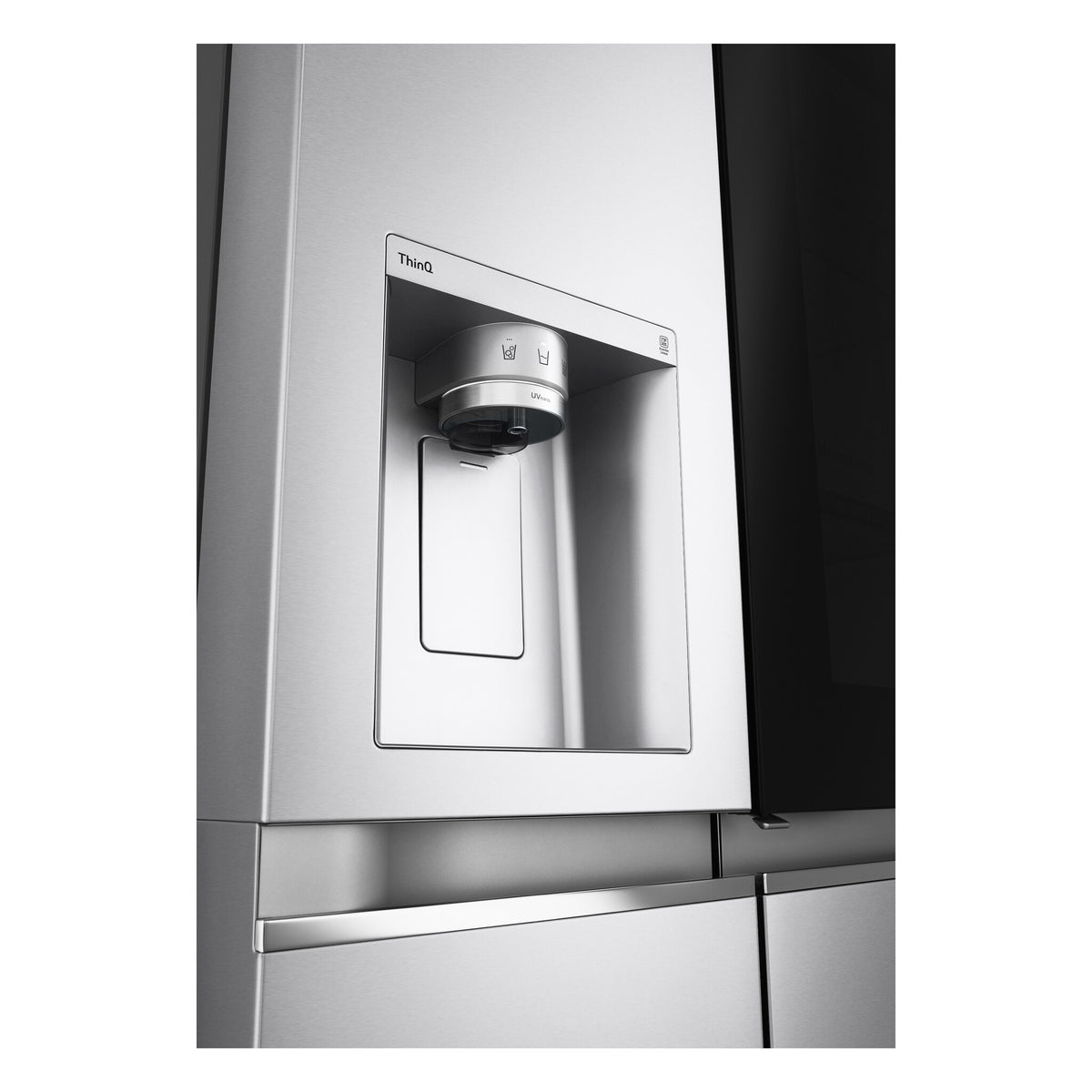 LG InstaView GSXV90BSAE side-by-side køle-fryseskab Fritstående 635 L Rustfrit stål