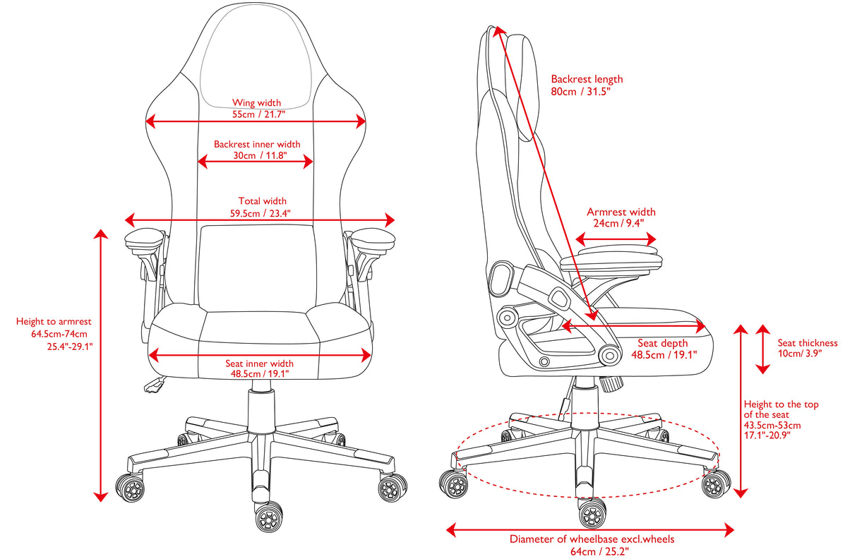 Deltaco Gaming DC130 gaming chair, black