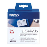 Brother DK-44205 etiketbånd Sort på hvid