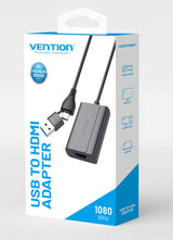 Vention ACYHB kabel kønsskifter USB-C + USB-A HDMI Grå