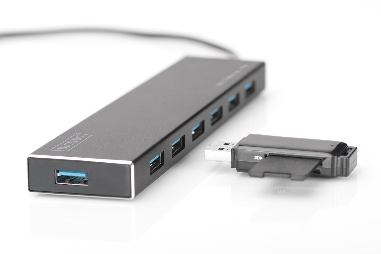 Digitus DA-70241-1 interface hub USB 3.2 Gen 1 (3.1 Gen 1) Type-A 5000 Mbit/s Grå