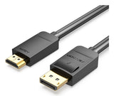 Vention HADBI videokabel adapter 3 m DisplayPort HDMI Sort