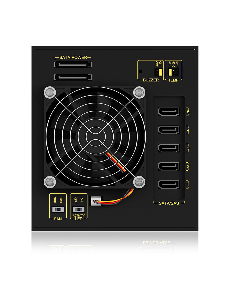 ICY BOX IB-575SSK-12G 8.89 cm (3.5") Backplane Black