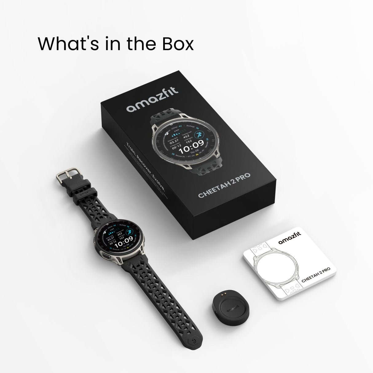 Amazfit Cheetah 2 Pro 3,35 cm (1.32") AMOLED 48 mm Digital 466 x 466 pixel Berøringsskærm Titanium Wi-Fi